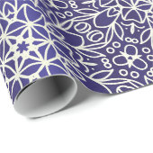 Midnight Flowers Patroon Cadeaupapier (Rol Hoek)