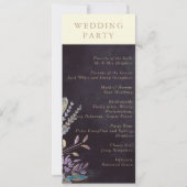 Midnight foliage Orde van de dienst Kaart (Achterkant)