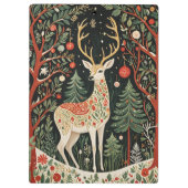 Midnight Forest Christmas Deer Klembord (Achterkant)