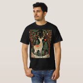 Midnight Forest Christmas Deer T-shirt (Voorkant volledig)