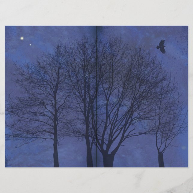 Midnight Forest Dark Journal-pagina (Voorkant)