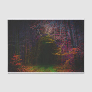 Midnight Forest Landscape Poster Tissuepapier