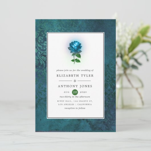 Midnight Forest Wedding Kaart (Staand voorkant)