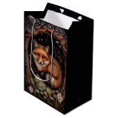Midnight Fox Gift Bag Medium Cadeauzakje (Voorkant Gekanteld)