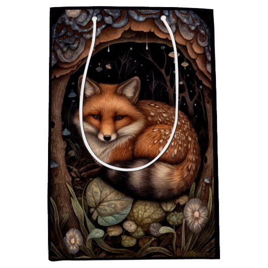 Midnight Fox Gift Bag Medium Cadeauzakje (Voorkant)