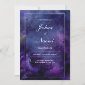 Midnight Galaxy Faire-part de mariage (Devant)