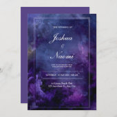 Midnight Galaxy huwelijksuitnodiging Kaart (Voorkant / Achterkant)