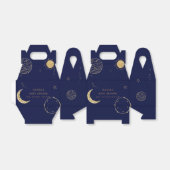 Midnight Galaxy Moon Star Boy Baby shower Bedankdoosjes (Uitgevouwen)