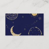 Midnight Galaxy Space Diaper Raffle Baby shower Informatiekaartje (Achterkant)
