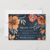 Midnight Garden Barokke bruiloft Bedankkaart (Voorkant)