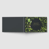 Midnight Garden Botanical Wedding Gold Gastenboek (Volledig)