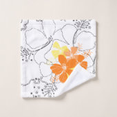 Midnight Garden Hawaiian Hibiscus Coordonnée (Gant de toilette)