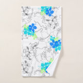 Midnight Garden Hawaiian Hibiscus Coordonnée - Tur (Serviette à main)