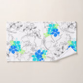 Midnight Garden Hawaiian Hibiscus Coordonnée - Tur (Serviette à main)