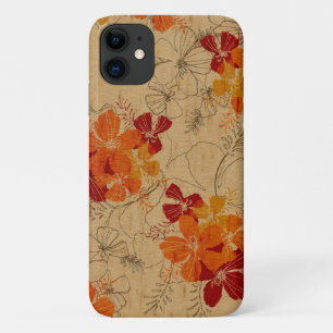 Midnight Garden Hawaiian Red Faux Wood iPhone 11 Hoesje