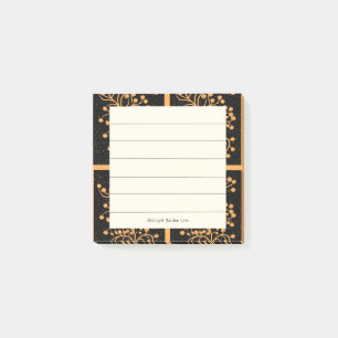 Midnight Garden Line Golden Amber Post-it® Notes