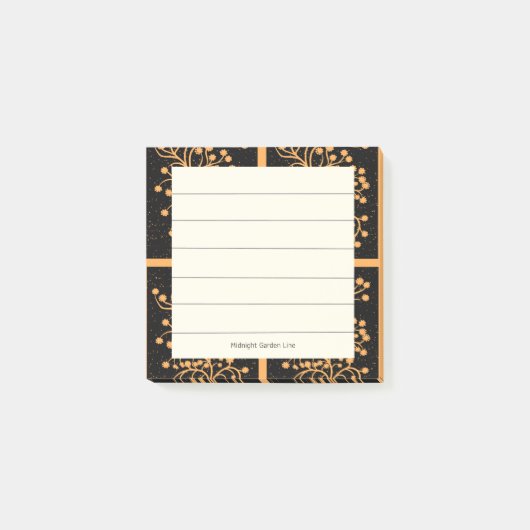 Midnight Garden Line Golden Amber Post-it® Notes (Voorkant)