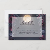 Midnight Garden Moon Wedding RSVP Kaart (Voorkant)