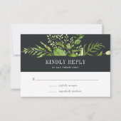 Midnight Garden RSVP-kaart RSVP Kaartje (Voorkant)