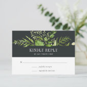 Midnight Garden RSVP-kaart RSVP Kaartje (Staand voorkant)