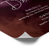 Midnight Garden Signature Drink Menu Weddenschap S Poster (Hoek)