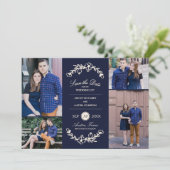 Midnight Garden Wedding Save the Date (Staand voorkant)