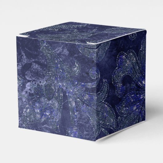 Midnight Glimmer Damask Bedankdoosjes (Voorkant Zijde)