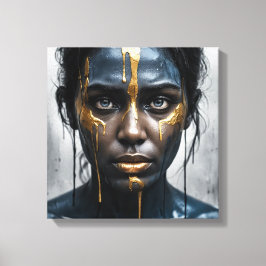 Midnight Gold Canvas Afdruk