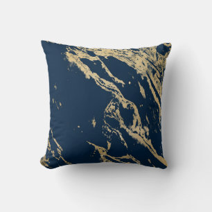 Midnight Gold Marble Cushion Kussen