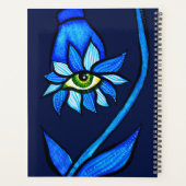 Midnight Gothic Eye Flower - Dark Blue Botanical (Dos)