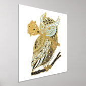 Midnight Great Horned Owl Folie Afdrukken (Laagn)