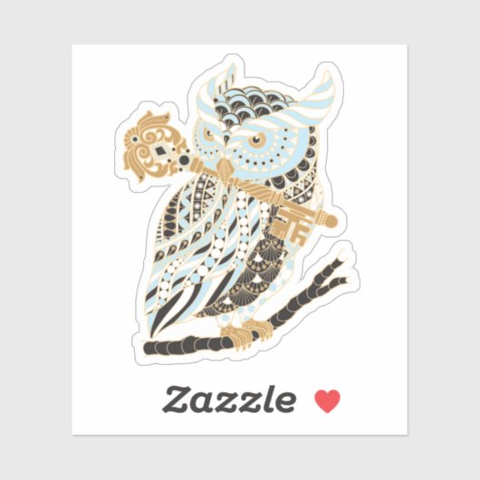 Midnight Great Horned Owl Sticker (Vel)