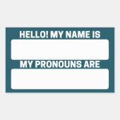 Midnight Green Eagle Name & Pronoun Labels (Voorkant)