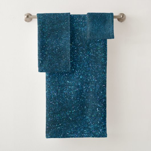 Midnight Green Glitter Bad Handdoek (Insitu)