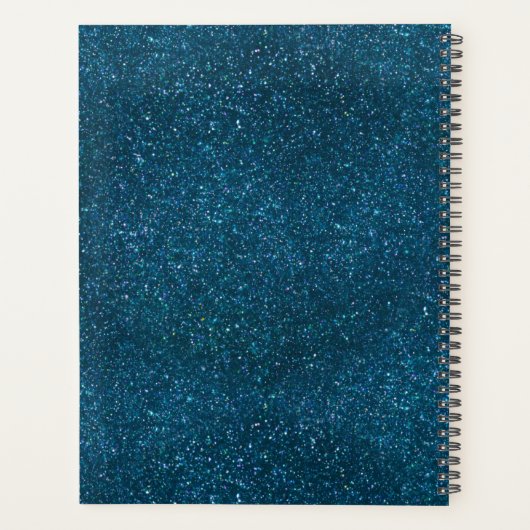 Midnight Green Glitter Planner (Achterkant)