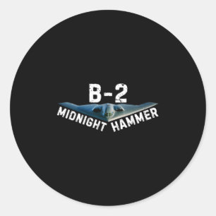Midnight Hamer B-2 Vliegtuig Donald Trump Ronde Sticker