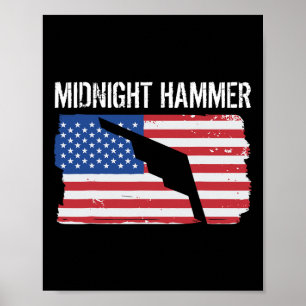 Midnight Hammer B-2 Stealth Jet Operatie Usa Vlag Poster