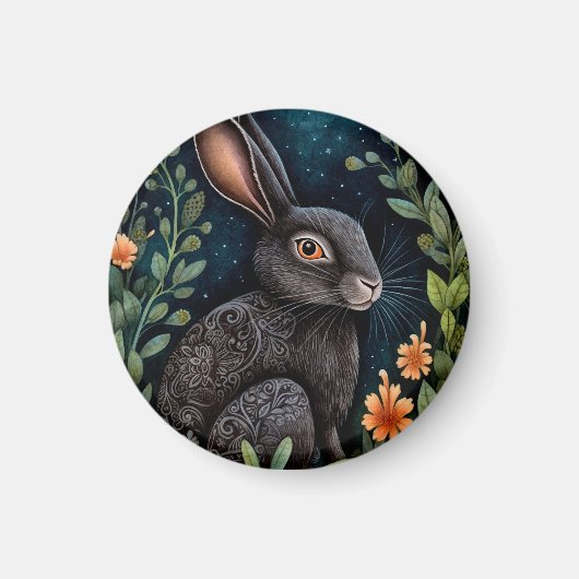 Midnight Hare Magnet Magneet (Voorkant)