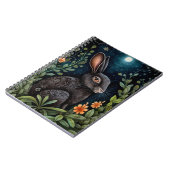 Midnight Hare Spiral Photo Notitieboek (Linkerzijde)