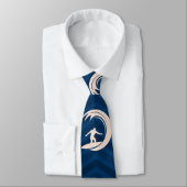 Midnight, Hemelsblauw, Tan, Surfen, Surfer Chevron Stropdas (Gebonden)