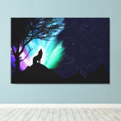 Midnight Howl Canvas Afdruk (Insitu (Houten vloer))