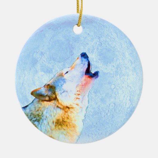 Midnight Howl Moon Ornament (Voorkant)