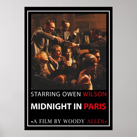 Midnight in Parijs Poster (Voorkant)