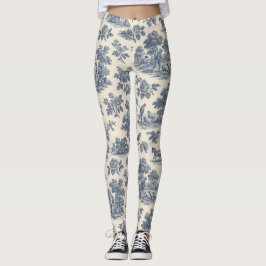 Midnight in the Meadow - Blauw Toile Patroon Leggi Leggings