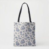 Midnight in the Meadow - Blue Toile Pattern Tas B (Voorkant)
