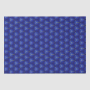 Midnight Indigo en Gold Geometric Design Tissuepapier