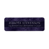 Midnight Indigo Romance | Satiny Grunge Adres Etiket (Voorkant)