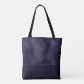 Midnight Indigo Romance | Satiny Grunge Damask Draagtas (Achterkant)