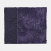 Midnight Indigo Romance | Satiny Grunge Damask Fleece Deken (Voorkant (Horizontaal))
