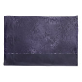 Midnight Indigo Romance | Satiny Grunge Damask Kussensloop (Achterkant)